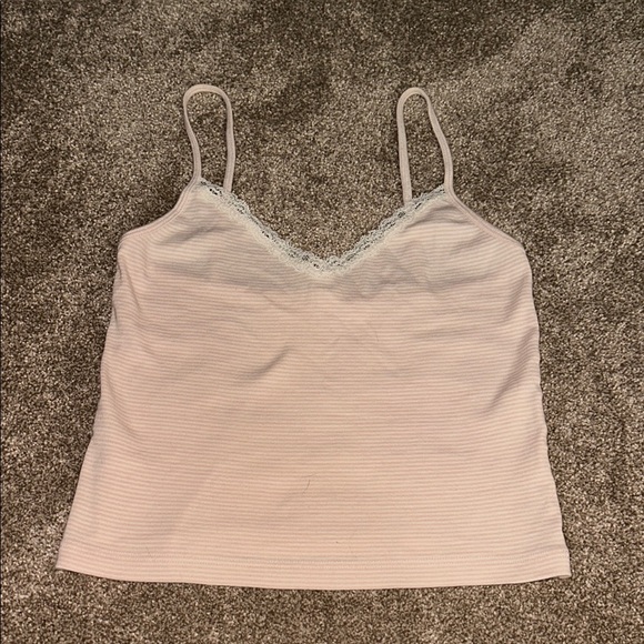 John Galt Striped Lace Tank - Picture 1 of 2